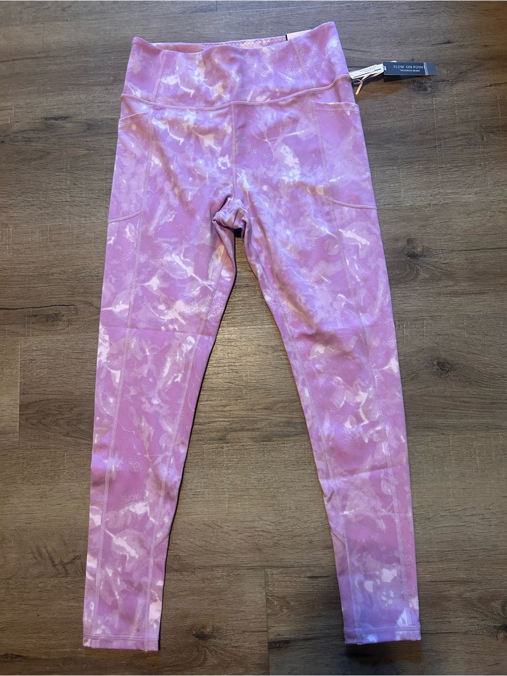 Victoria's Secret Knockout Leggings Womens Size 12 Purple Tie-Dye 27""